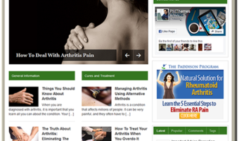Arthritis Niche PLR Blog