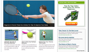 Tennis Niche PLR Site